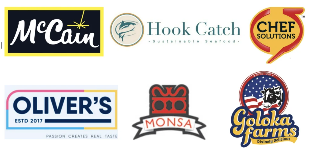 McCain, Hook Catch, Chef, Oliver's, Monsa and Goloka Farms